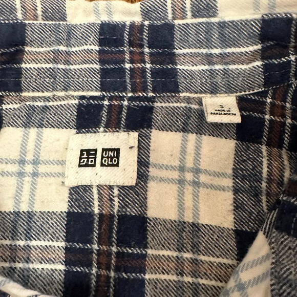 Uniqlo Plaid Flannel Shirt Sz S - Picture 2 of 4